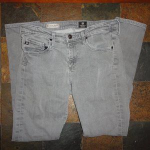 ADRIANO GOLDSCHMIED "Stevie" Ankle Slim Straight Gray Denim Jeans Size 29R